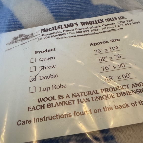 MacAusland double/full wool blanket - Picture 6 of 6